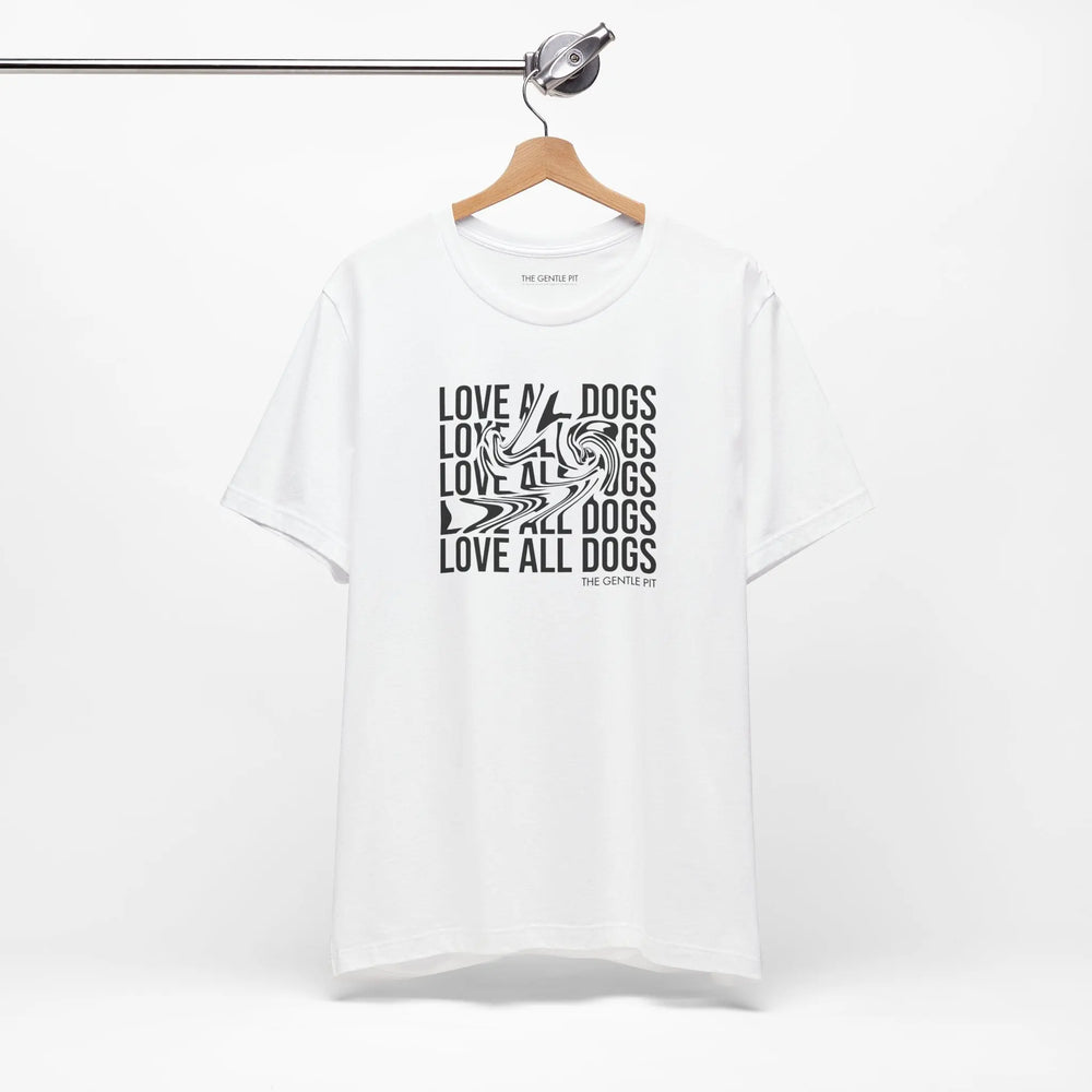 Love All Dogs Illussion Unisex Short Sleeve T-shirt Printify