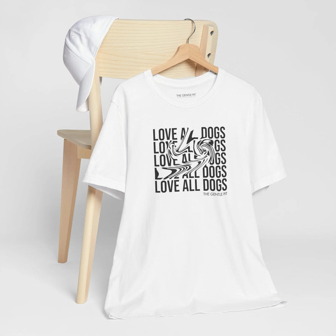 Love All Dogs Illussion Unisex Short Sleeve T-shirt Printify