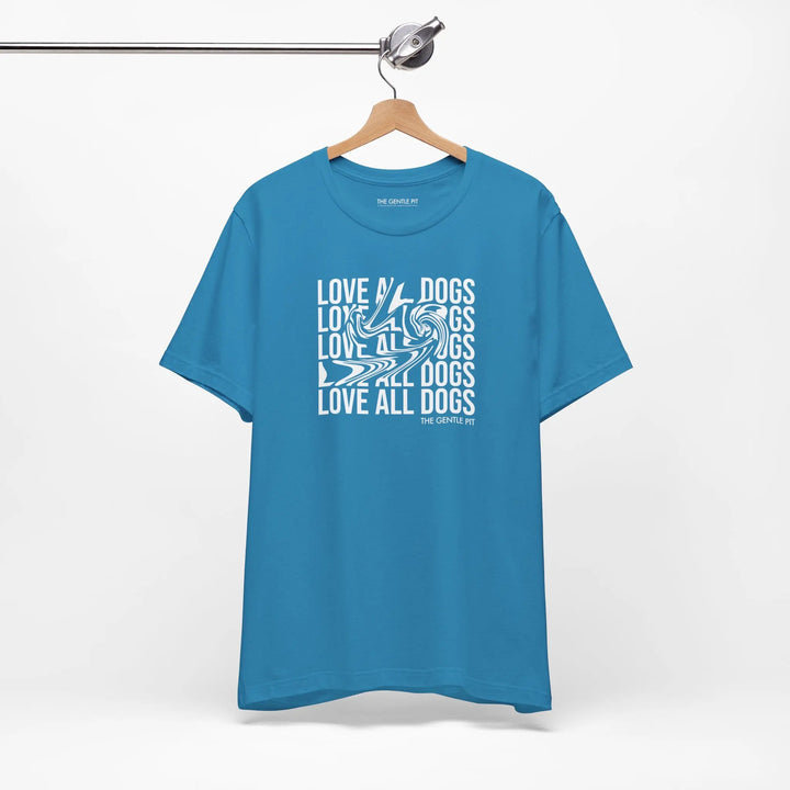 Love All Dogs Illussion Unisex Short Sleeve T-shirt Printify