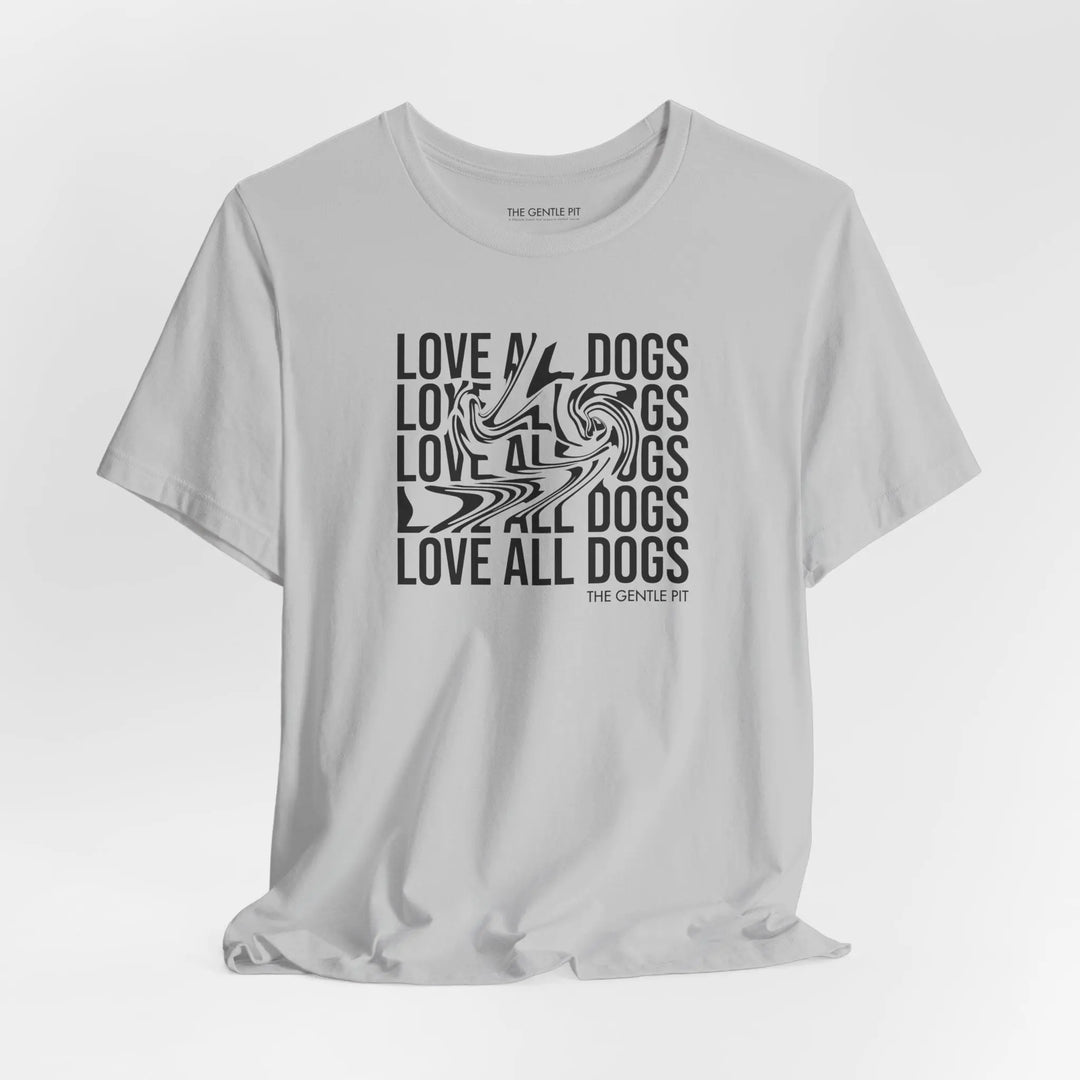 Love All Dogs Illussion Unisex Short Sleeve T-shirt Printify