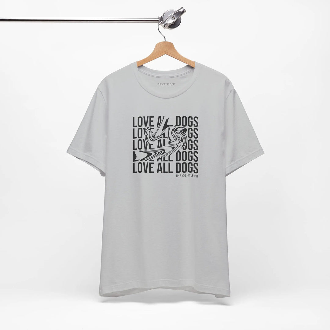 Love All Dogs Illussion Unisex Short Sleeve T-shirt Printify