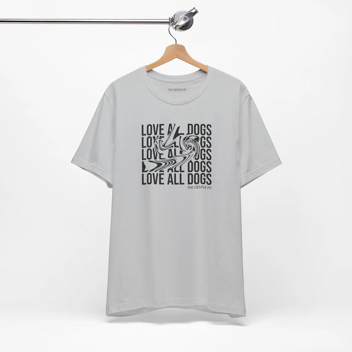 Love All Dogs Illussion Unisex Short Sleeve T-shirt Printify
