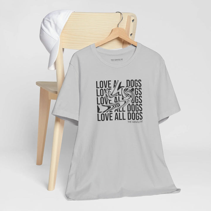 Love All Dogs Illussion Unisex Short Sleeve T-shirt Printify
