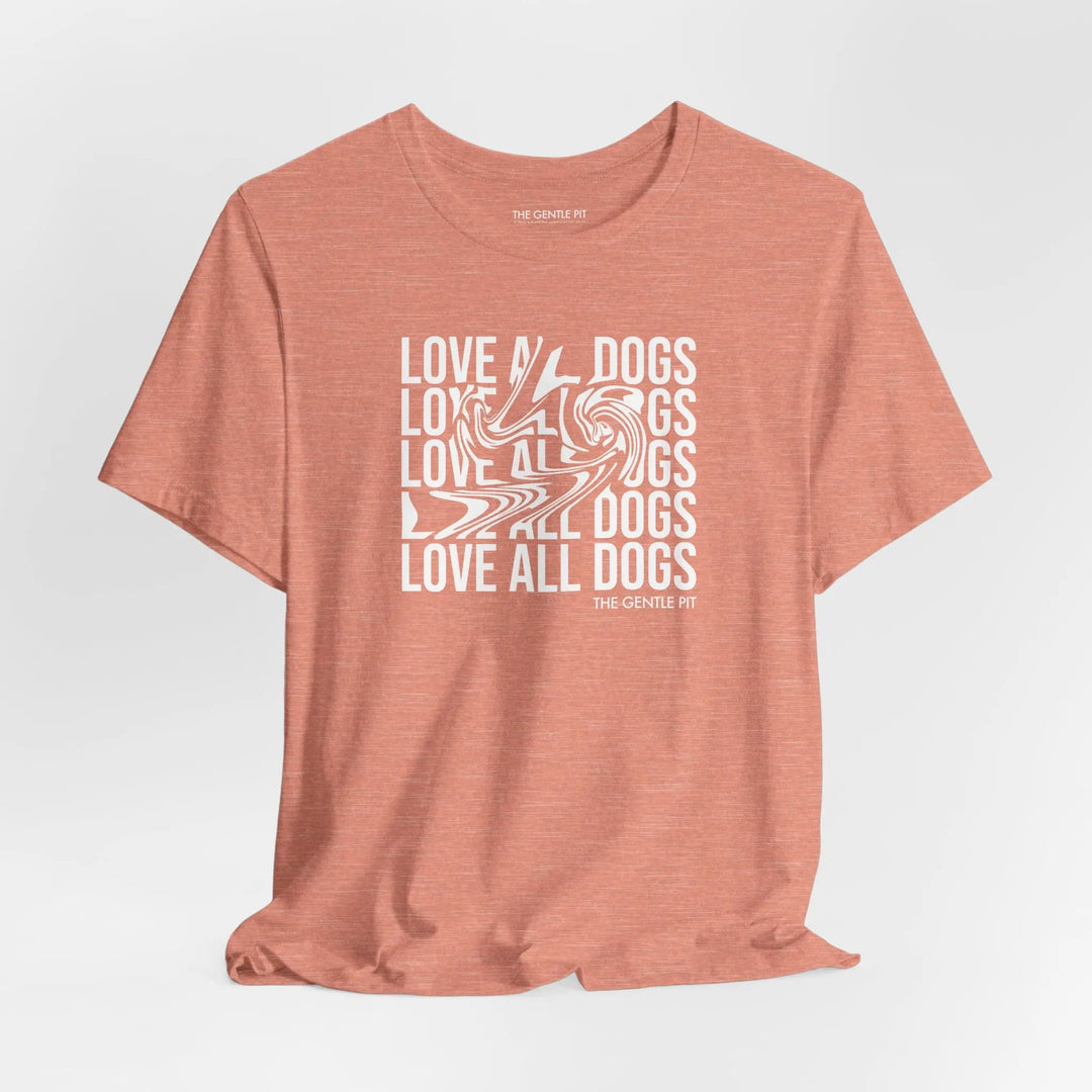 Love All Dogs Illussion Unisex Short Sleeve T-shirt Printify