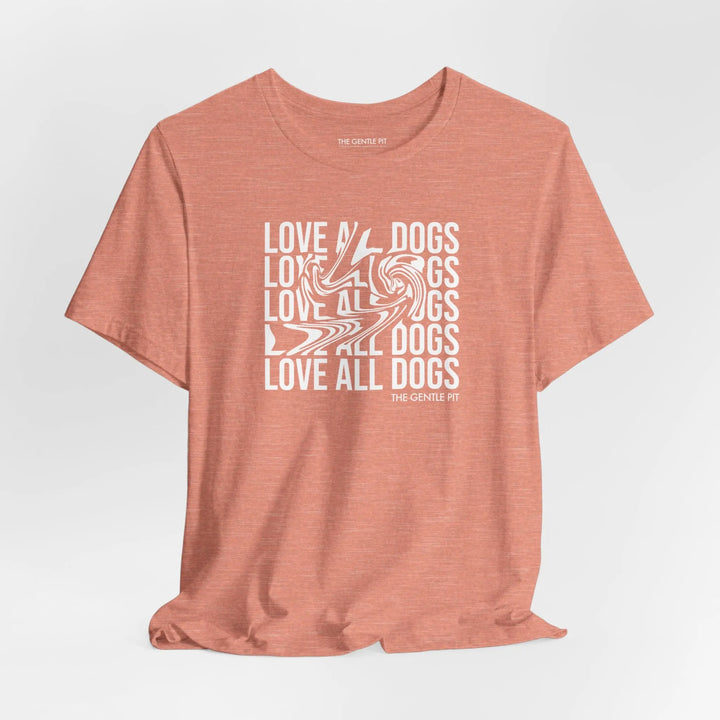 Love All Dogs Illussion Unisex Short Sleeve T-shirt Printify