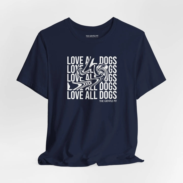 Love All Dogs Illussion Unisex Short Sleeve T-shirt Printify