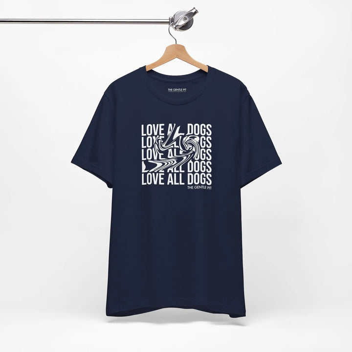 Love All Dogs Illussion Unisex Short Sleeve T-shirt Printify