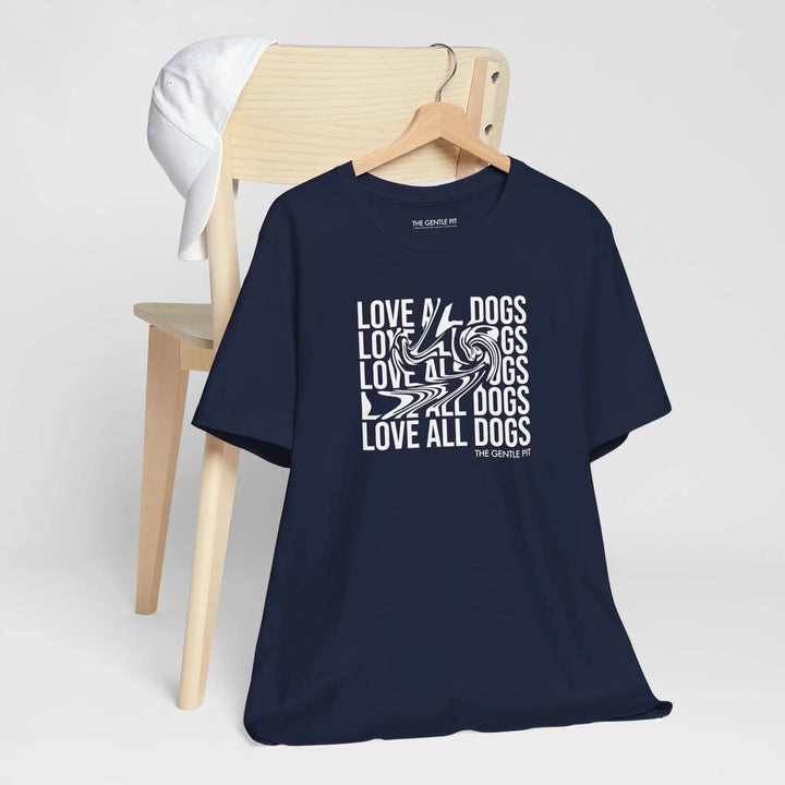 Love All Dogs Illussion Unisex Short Sleeve T-shirt Printify