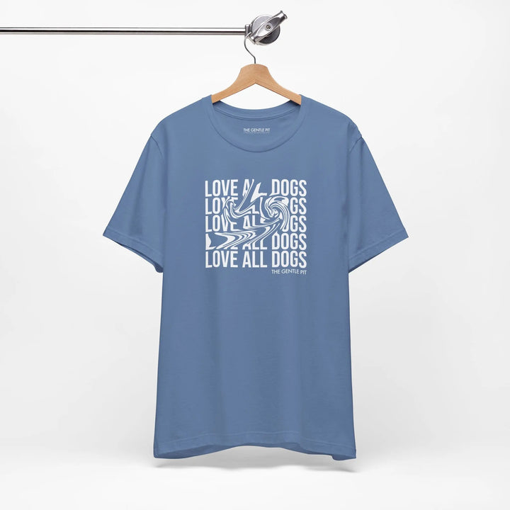 Love All Dogs Illussion Unisex Short Sleeve T-shirt Printify