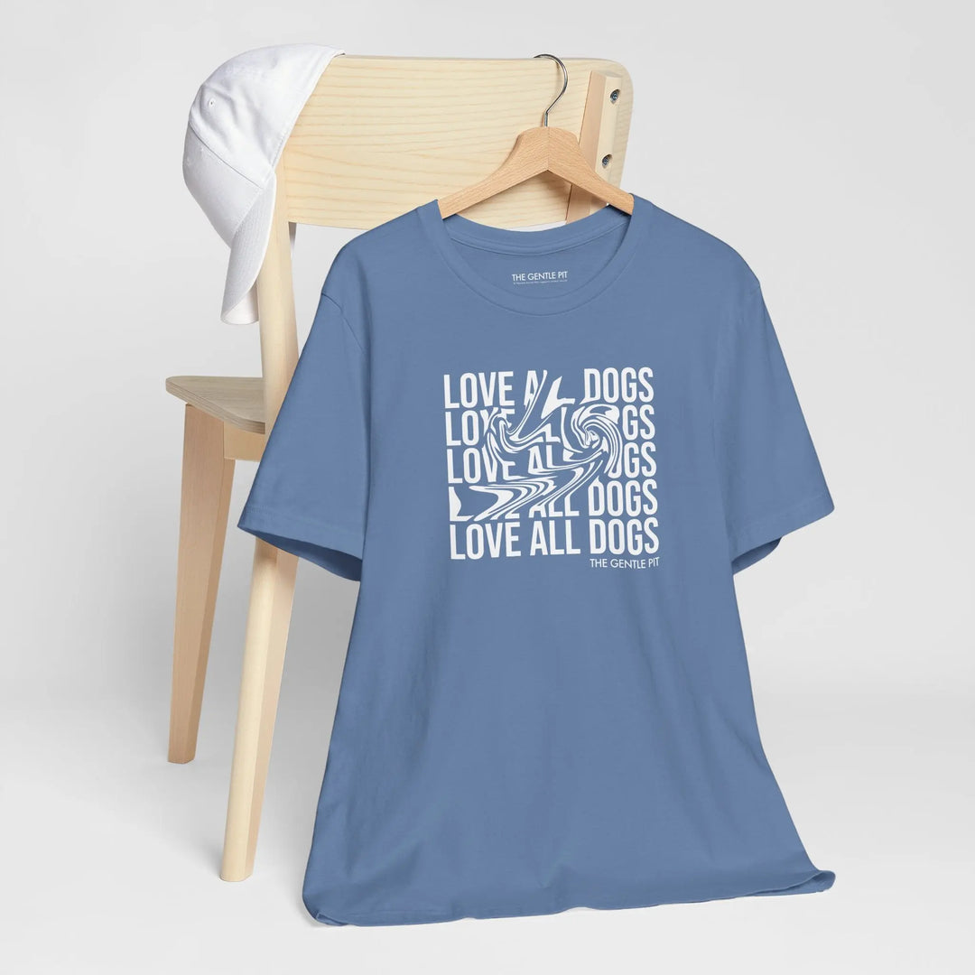Love All Dogs Illussion Unisex Short Sleeve T-shirt Printify