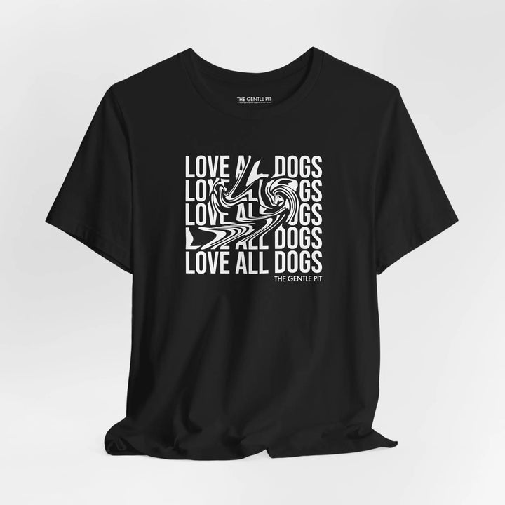 Love All Dogs Illussion Unisex Short Sleeve T-shirt Printify