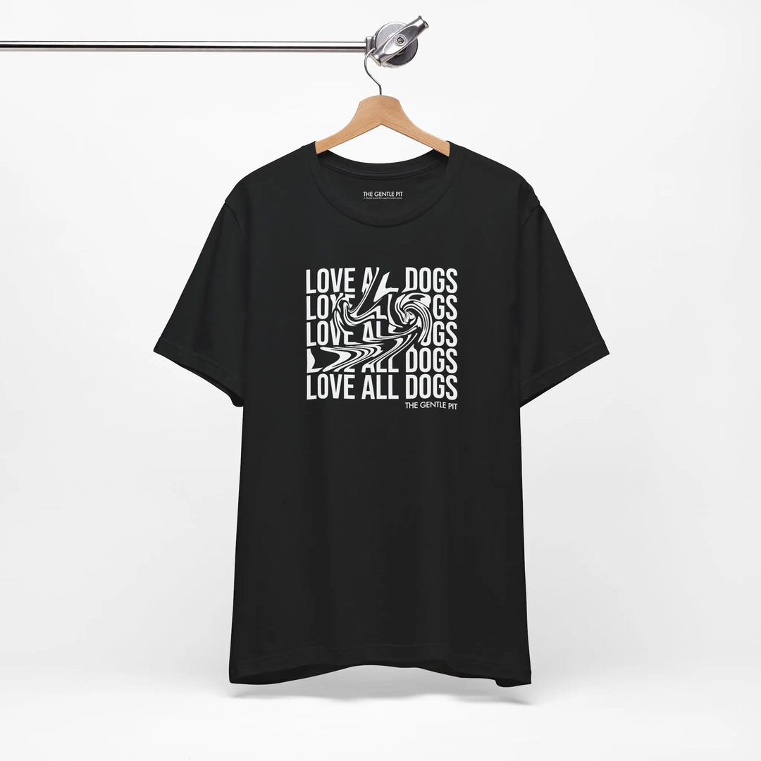 Love All Dogs Illussion Unisex Short Sleeve T-shirt Printify