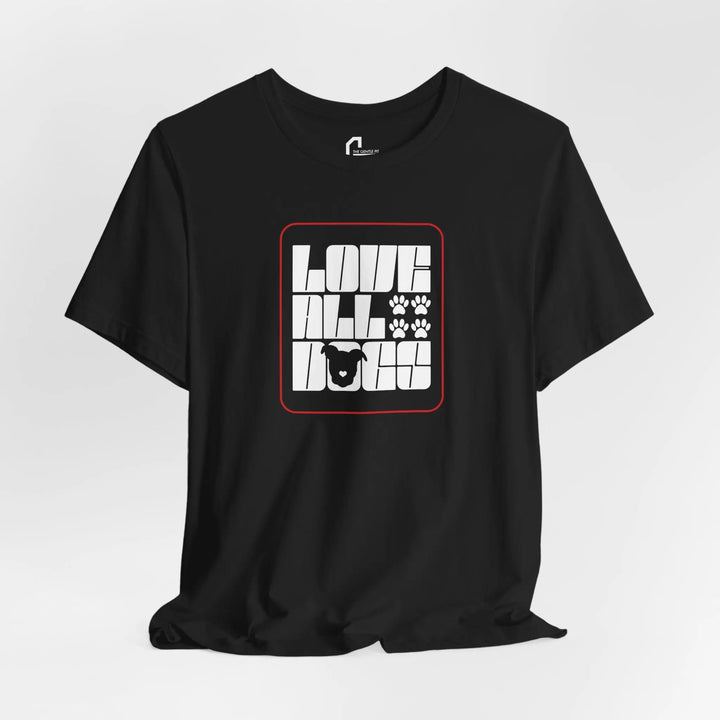 Love All Dogs Modern Style Design Unisex Jersey Tee Printify