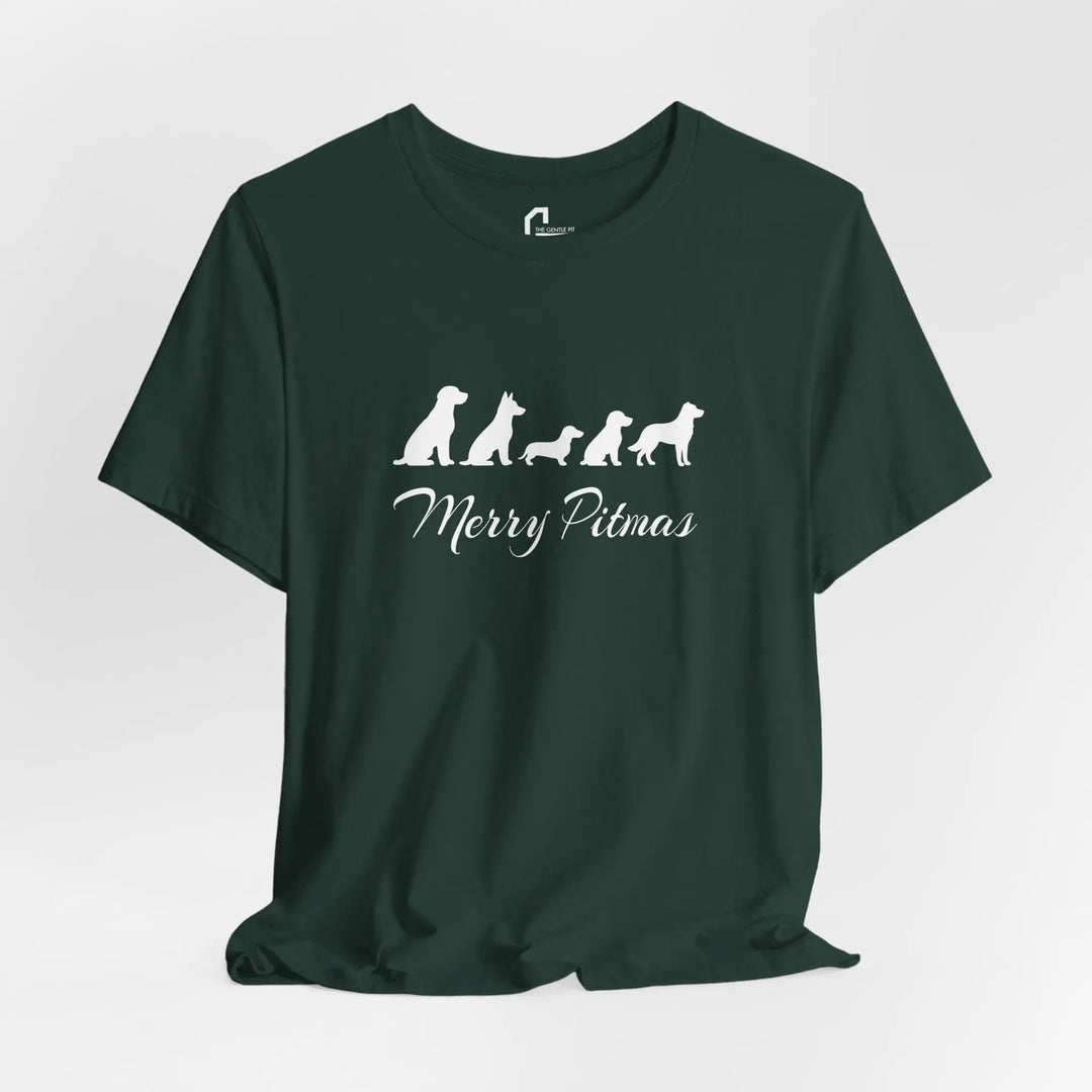 Merry Pitmas 2025 Unisex Short Sleeve T-shirt Printify
