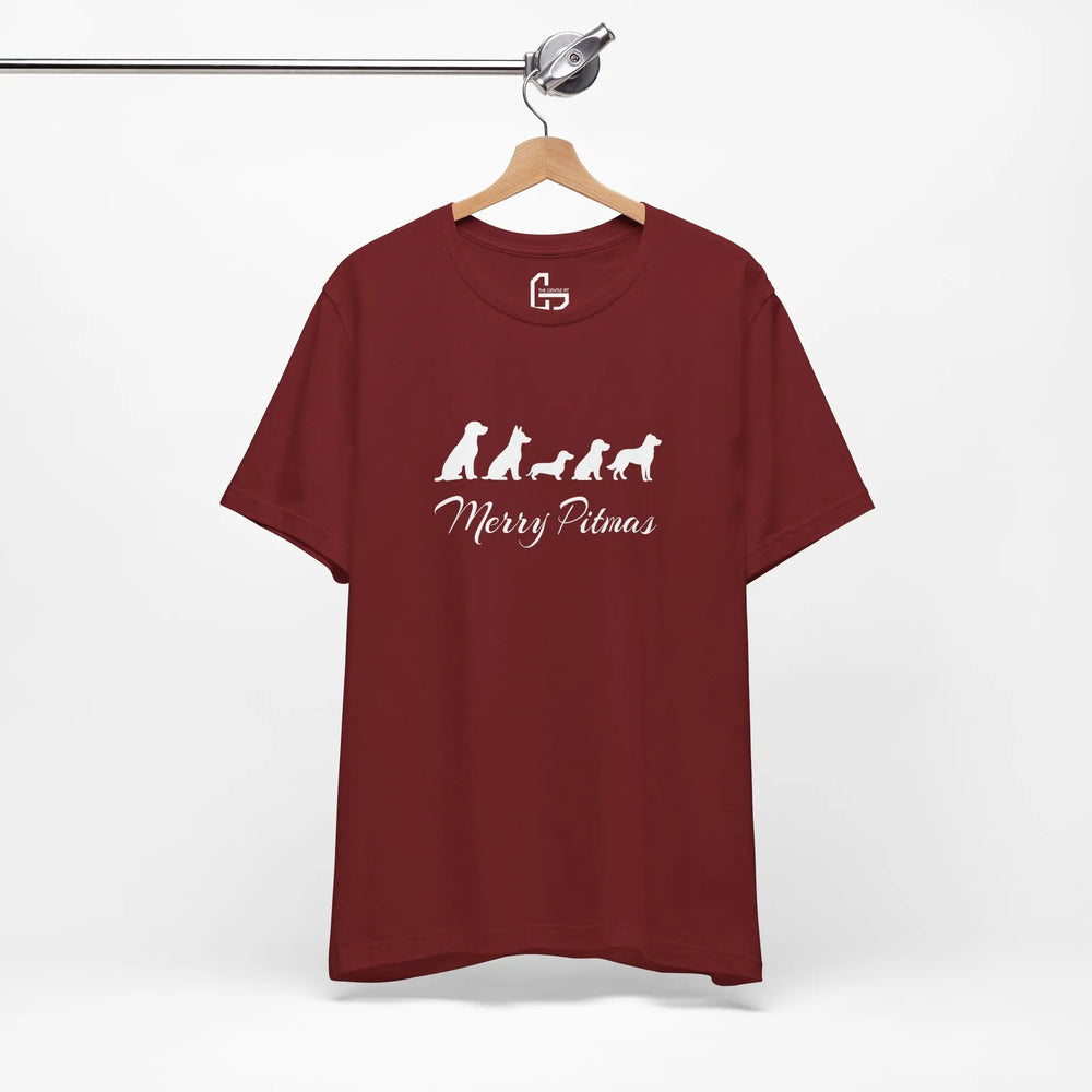 Merry Pitmas 2025 Unisex Short Sleeve T-shirt Printify