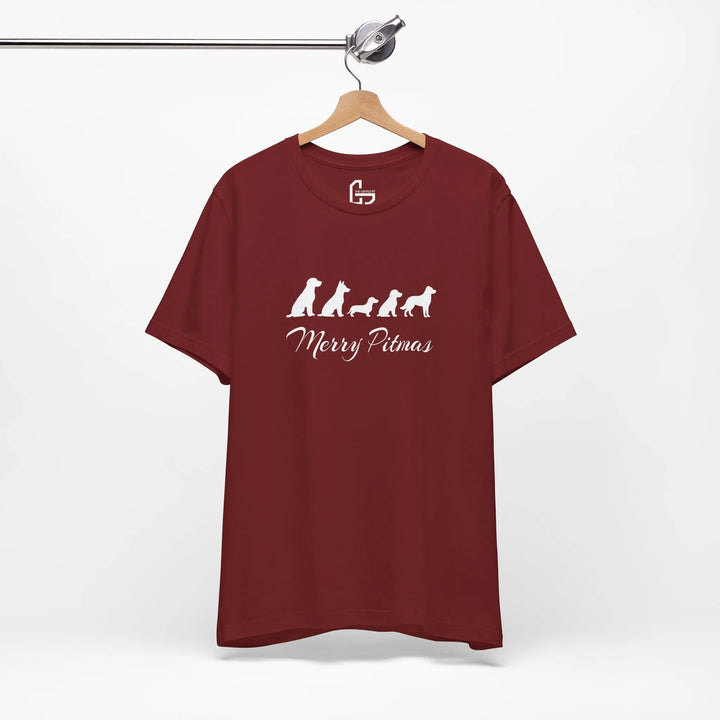 Merry Pitmas 2025 Unisex Short Sleeve T-shirt Printify