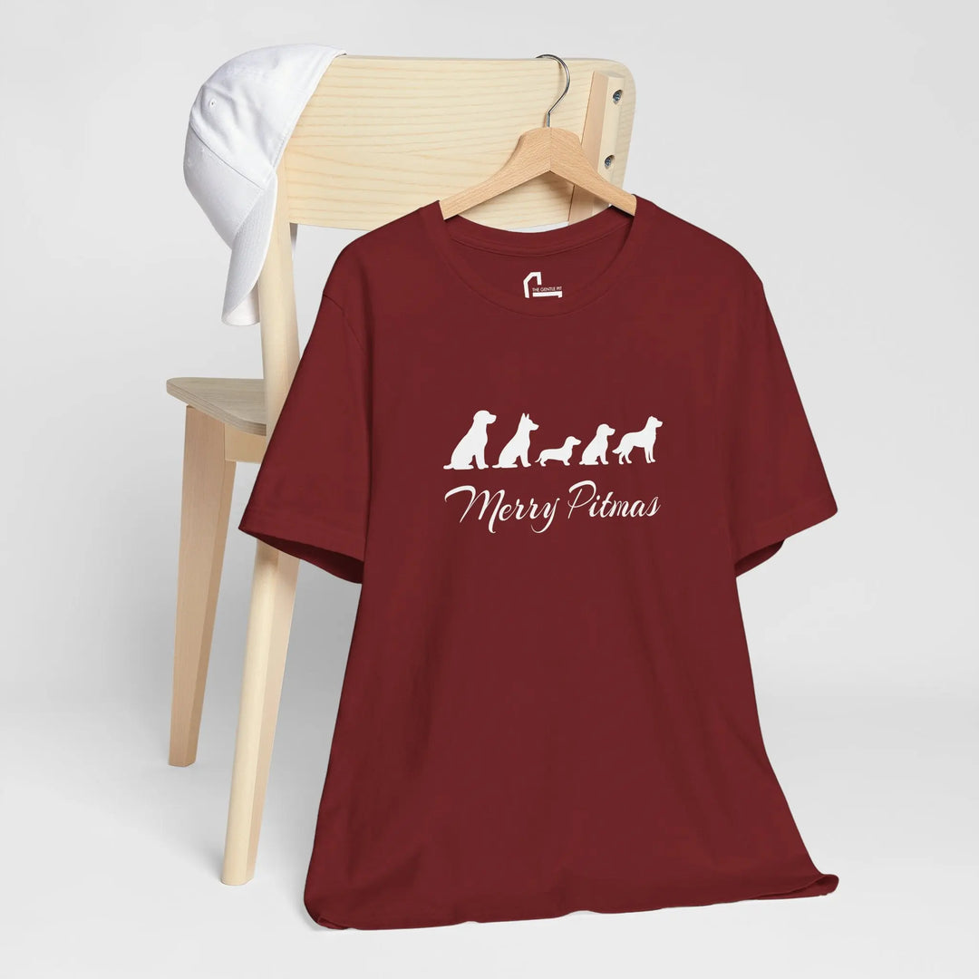 Merry Pitmas 2025 Unisex Short Sleeve T-shirt Printify