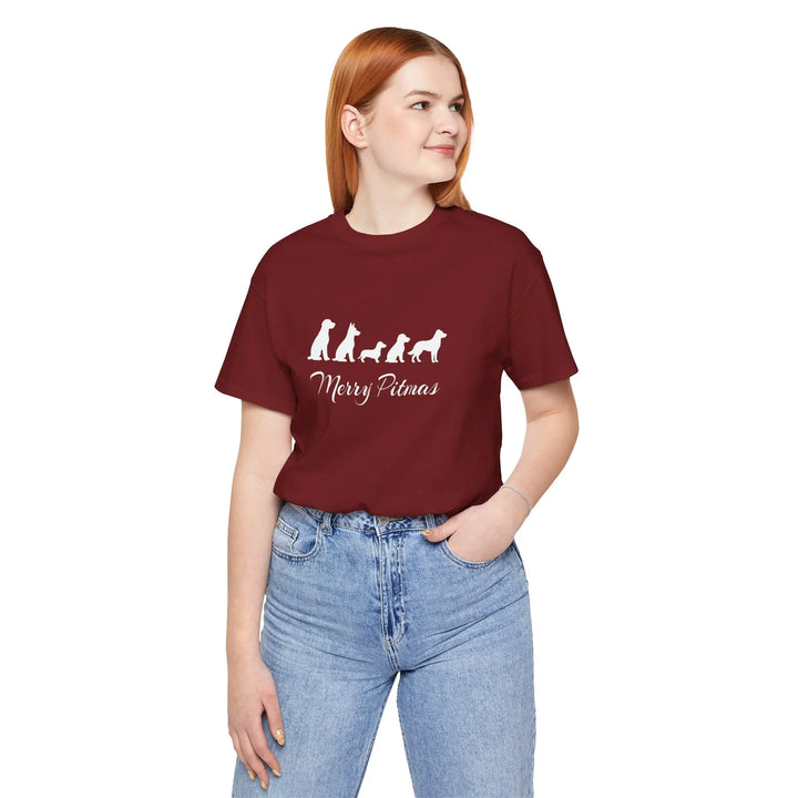 Merry Pitmas 2025 Unisex Short Sleeve T-shirt Printify