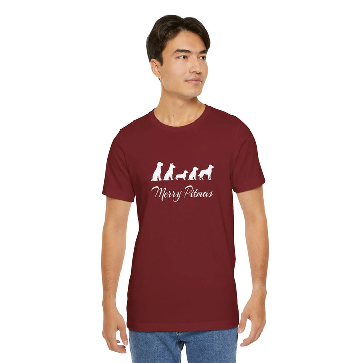 Merry Pitmas 2025 Unisex Short Sleeve T-shirt Printify