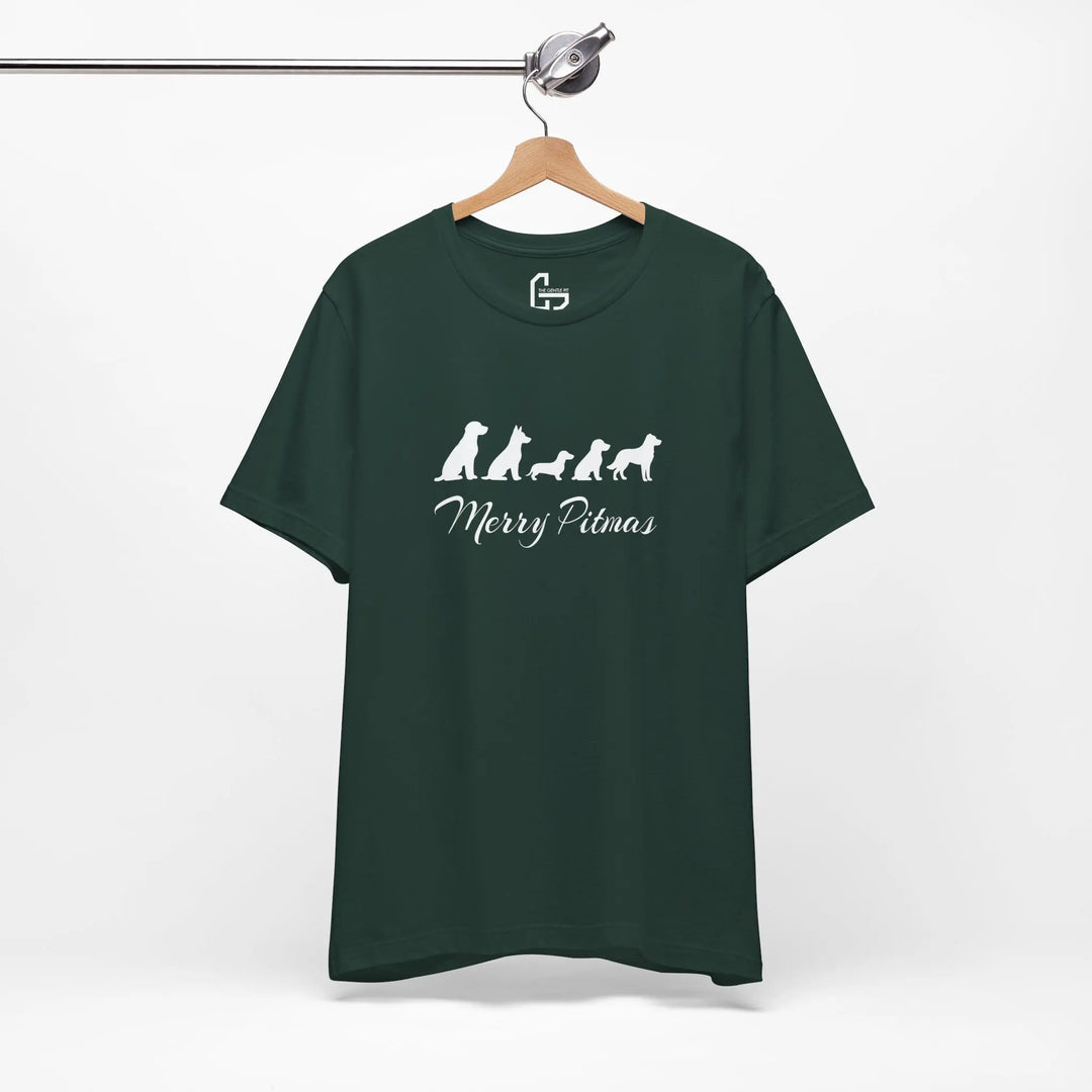 Merry Pitmas 2025 Unisex Short Sleeve T-shirt Printify