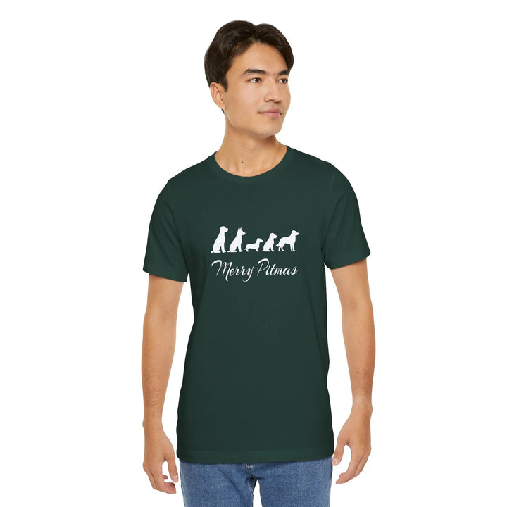 Merry Pitmas 2025 Unisex Short Sleeve T-shirt Printify