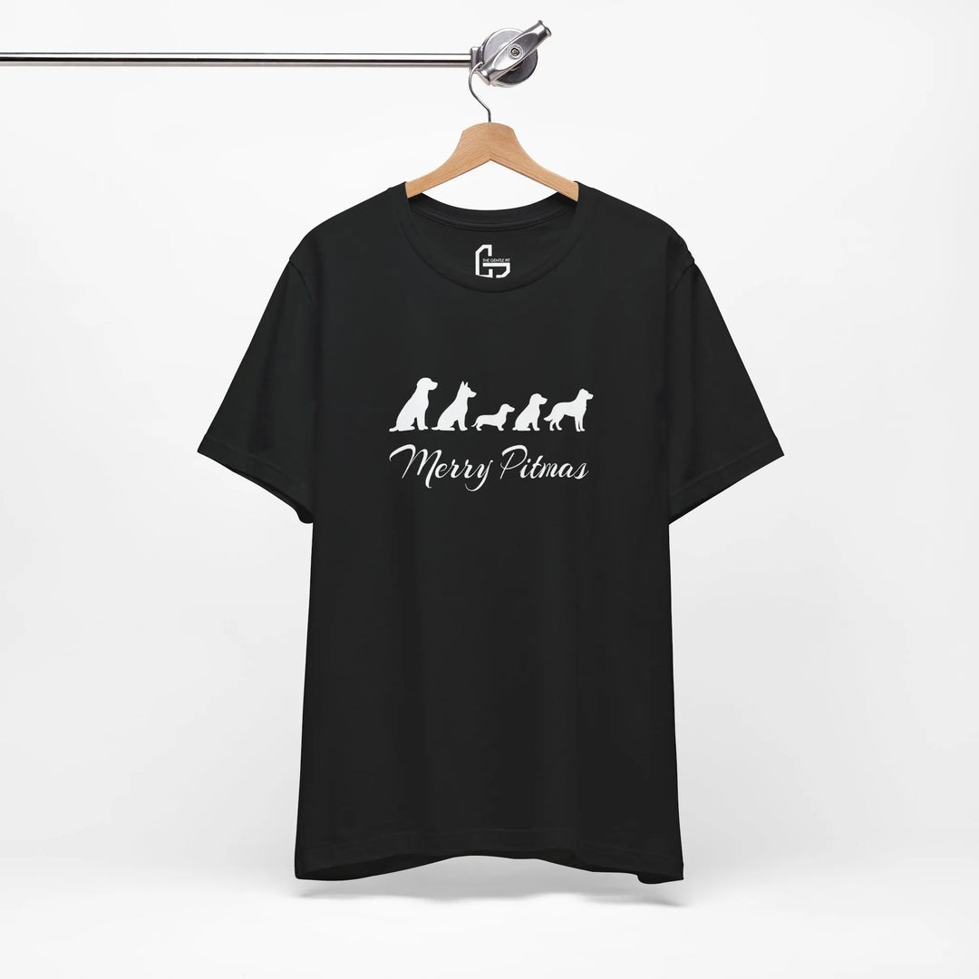 Merry Pitmas 2025 Unisex Short Sleeve T-shirt Printify