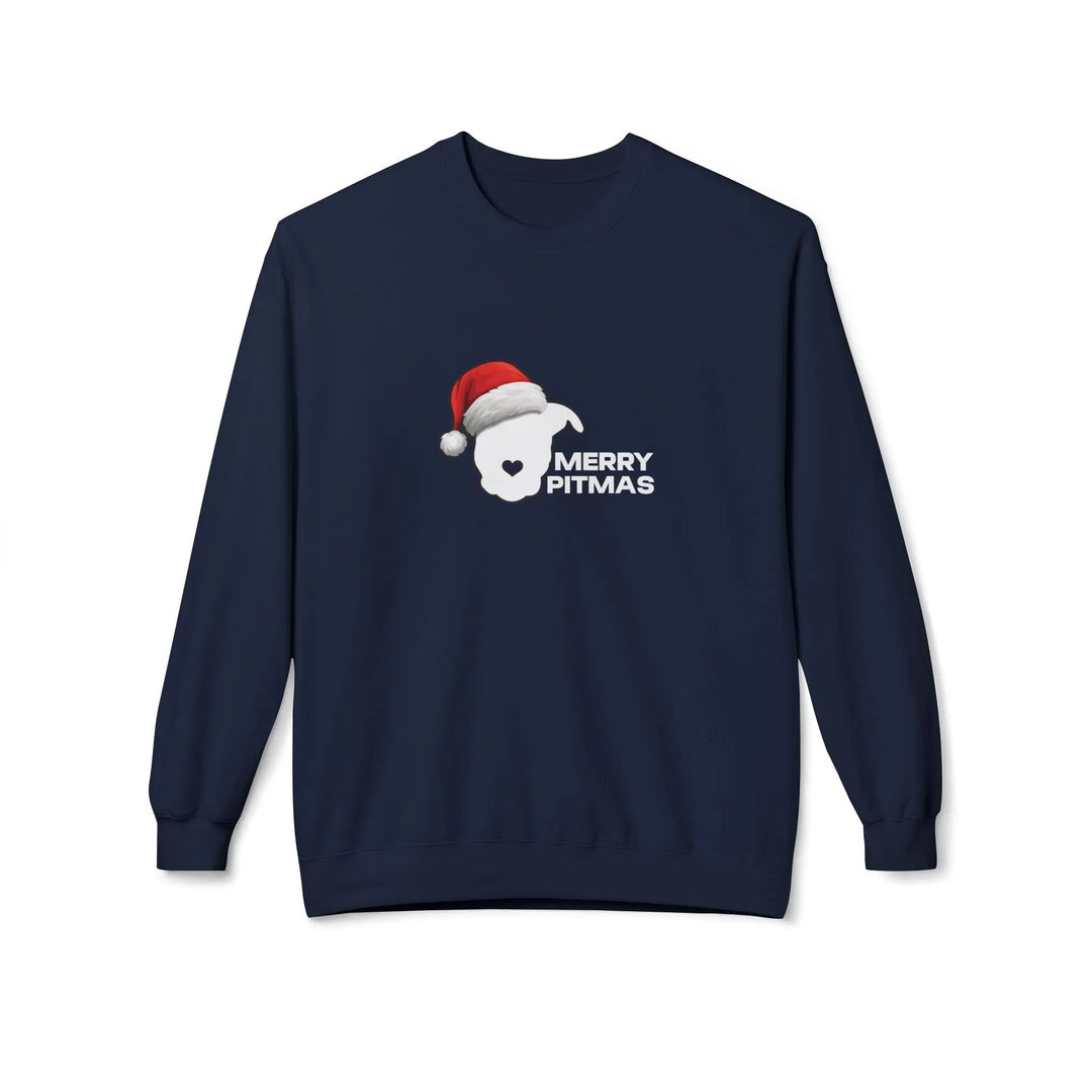 Merry Pitmas 2025 V2 Softstyle Fleece Crewneck Sweatshirt Printify