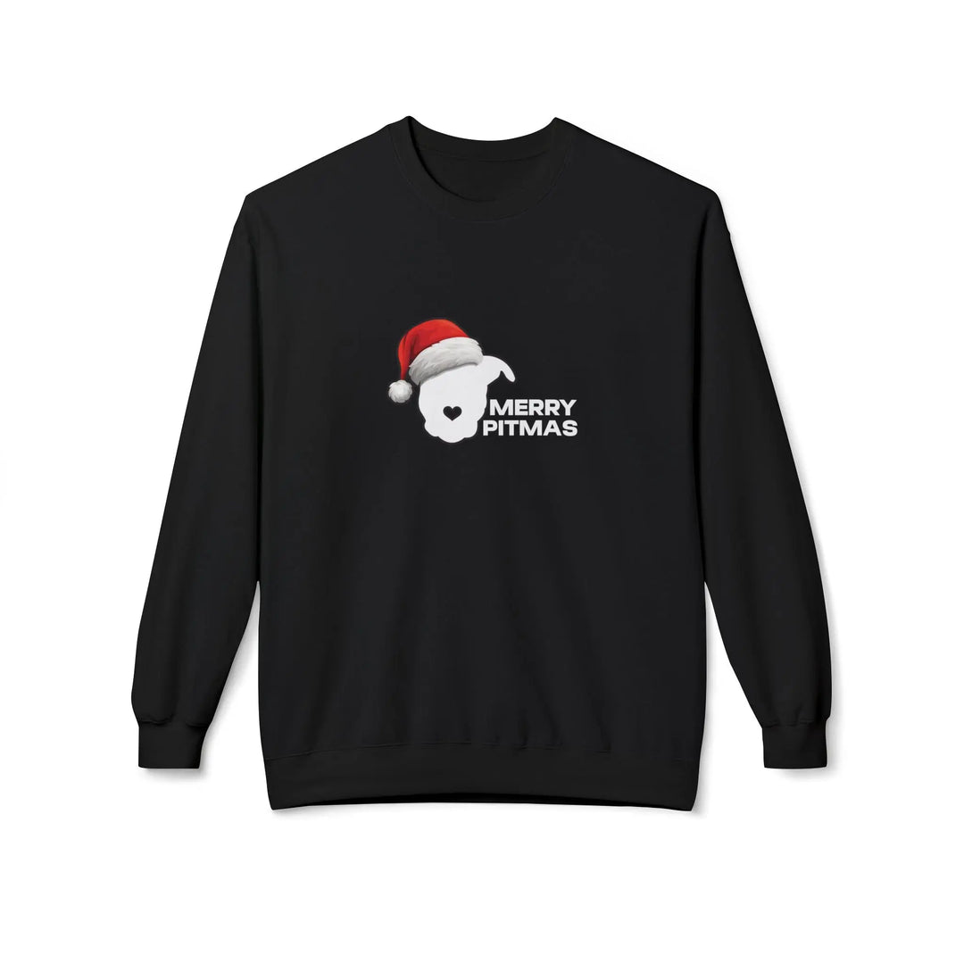 Merry Pitmas 2025 V2 Softstyle Fleece Crewneck Sweatshirt Printify