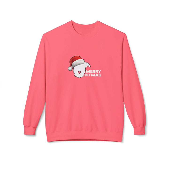 Merry Pitmas 2025 V2 Softstyle Fleece Crewneck Sweatshirt Printify