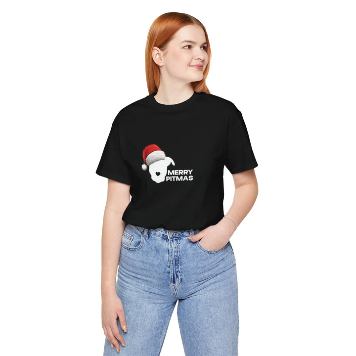 Merry Pitmas 2025 V2 Unisex Short Sleeve T-shirt Printify