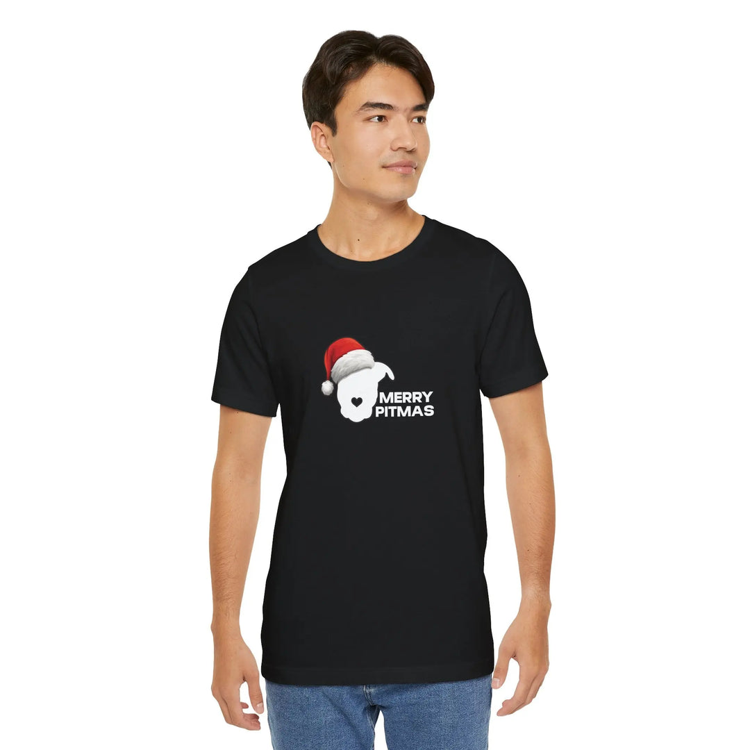 Merry Pitmas 2025 V2 Unisex Short Sleeve T-shirt Printify