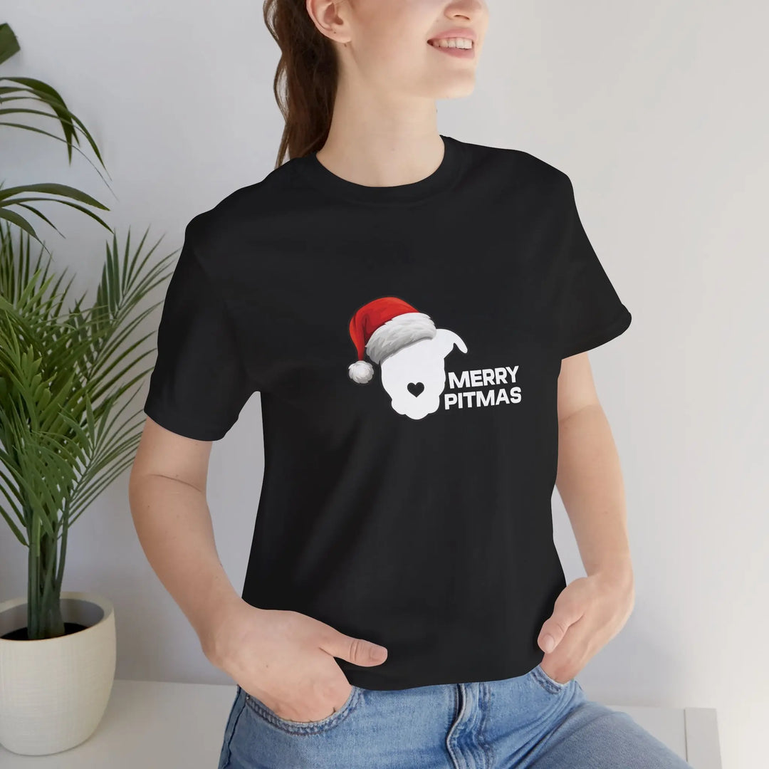 Merry Pitmas 2025 V2 Unisex Short Sleeve T-shirt Printify