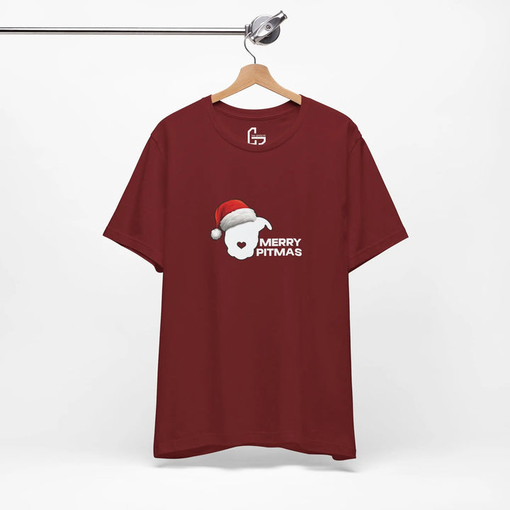 Merry Pitmas 2025 V2 Unisex Short Sleeve T-shirt Printify