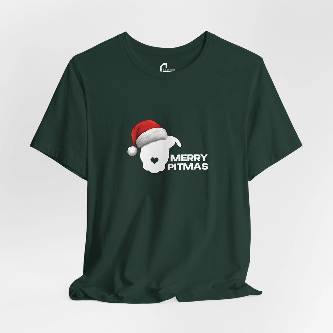 Merry Pitmas 2025 V2 Unisex Short Sleeve T-shirt Printify