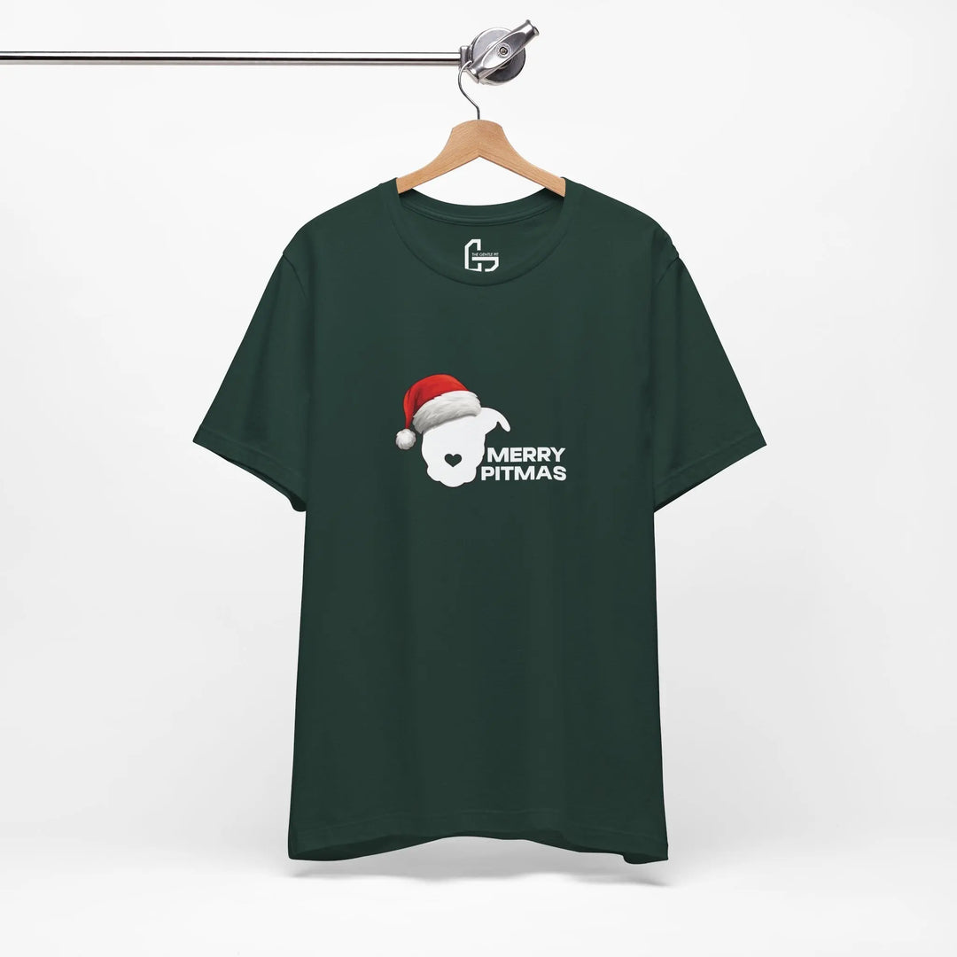 Merry Pitmas 2025 V2 Unisex Short Sleeve T-shirt Printify