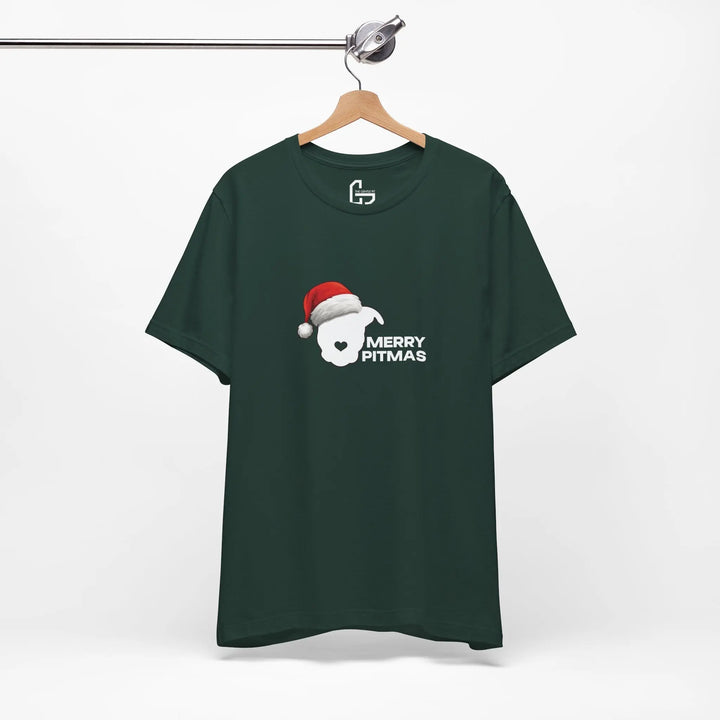 Merry Pitmas 2025 V2 Unisex Short Sleeve T-shirt Printify