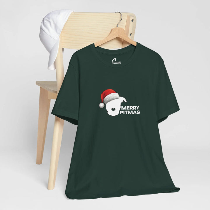 Merry Pitmas 2025 V2 Unisex Short Sleeve T-shirt Printify