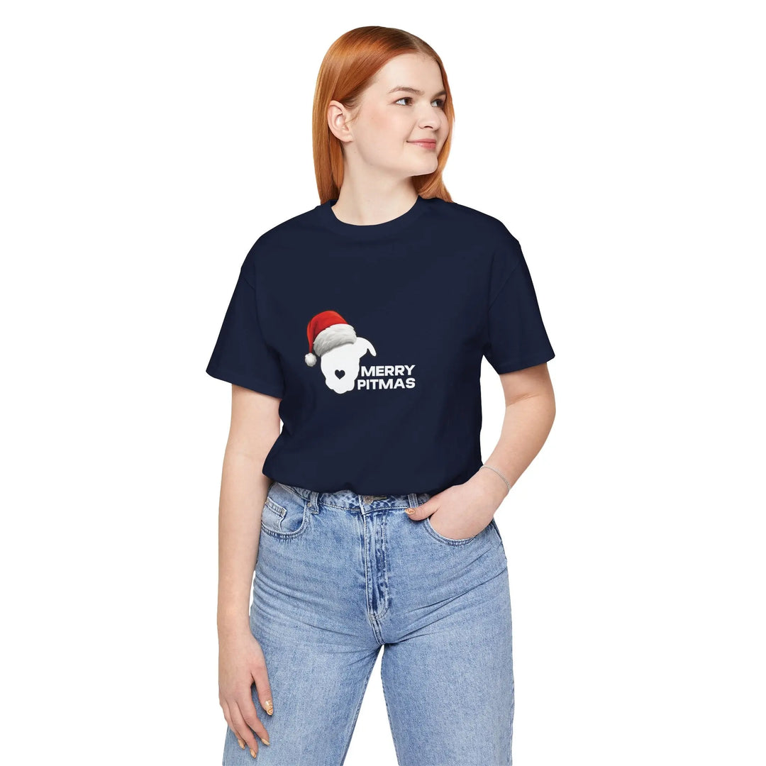 Merry Pitmas 2025 V2 Unisex Short Sleeve T-shirt Printify