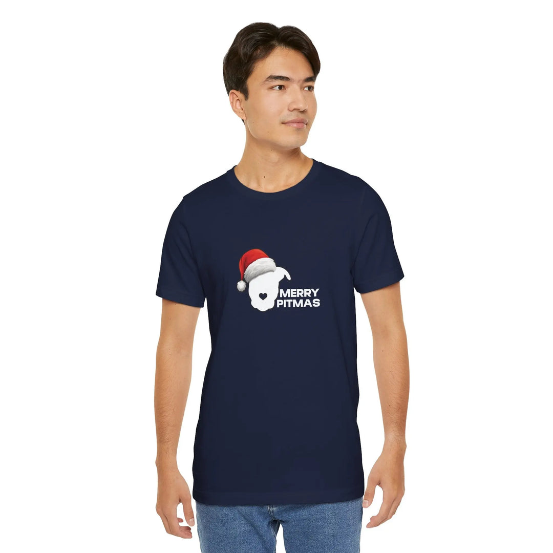 Merry Pitmas 2025 V2 Unisex Short Sleeve T-shirt Printify
