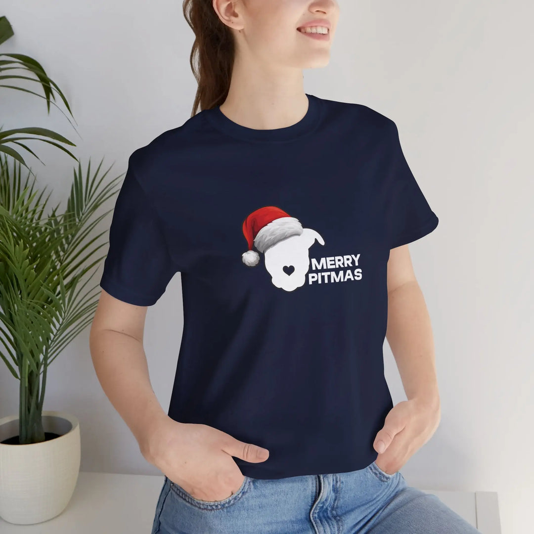 Merry Pitmas 2025 V2 Unisex Short Sleeve T-shirt Printify