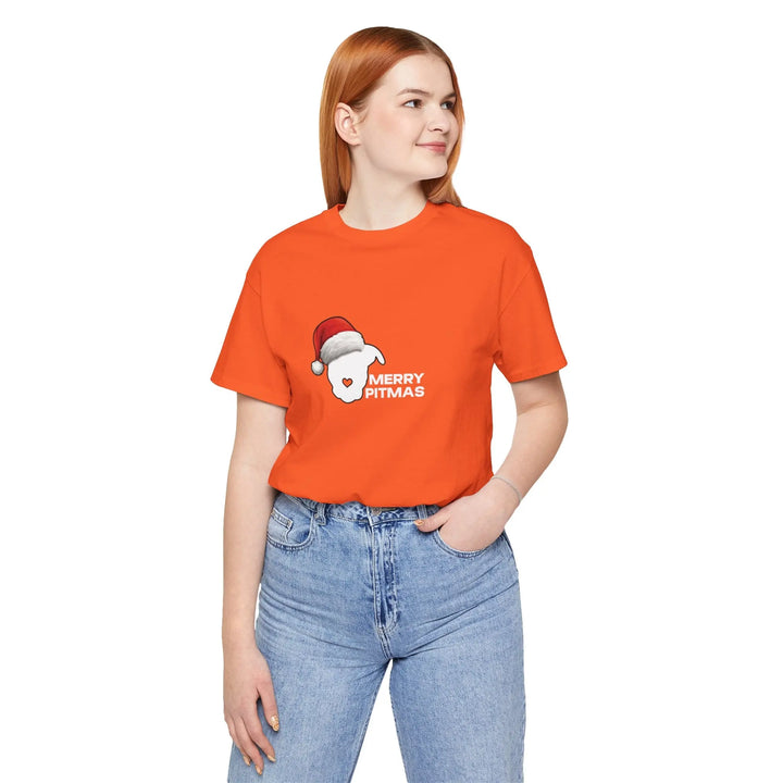 Merry Pitmas 2025 V2 Unisex Short Sleeve T-shirt Printify