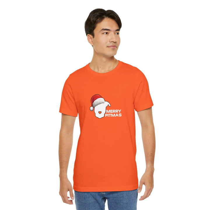 Merry Pitmas 2025 V2 Unisex Short Sleeve T-shirt Printify