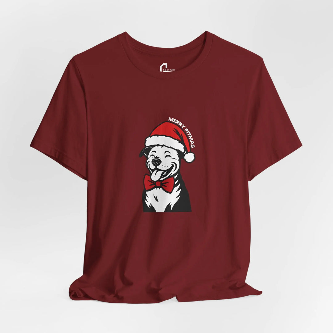 Merry Pitmas V3 Unisex Short Sleeve T-shirt Printify