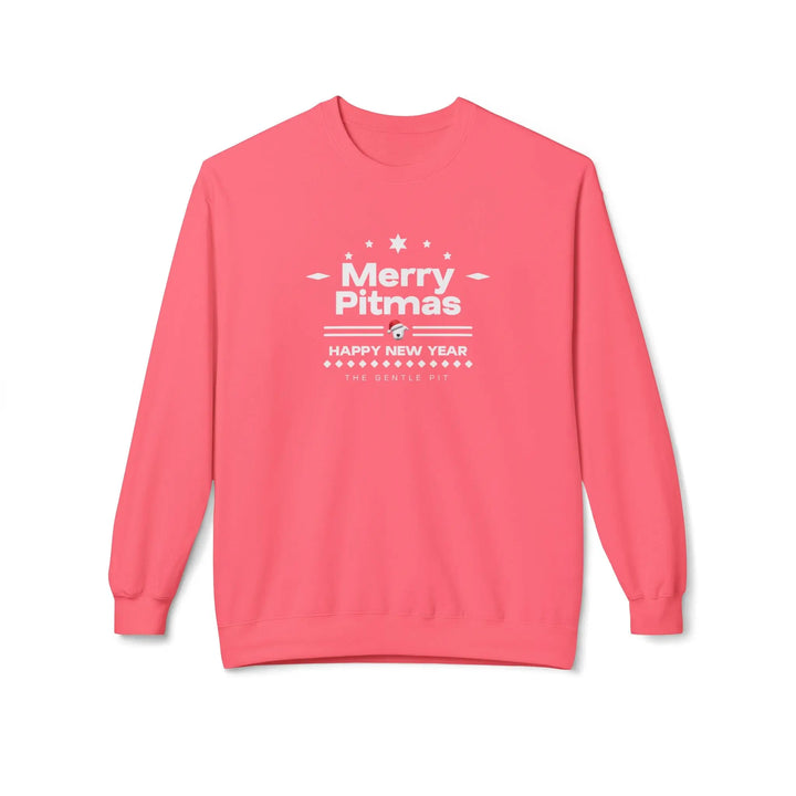 Merry Pitmas V5 Softstyle Fleece Crewneck Sweatshirt Printify