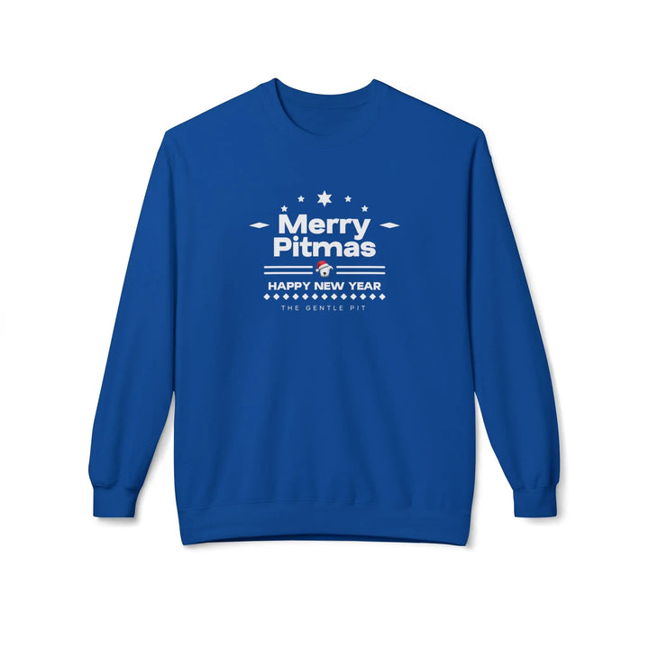 Merry Pitmas V5 Softstyle Fleece Crewneck Sweatshirt Printify