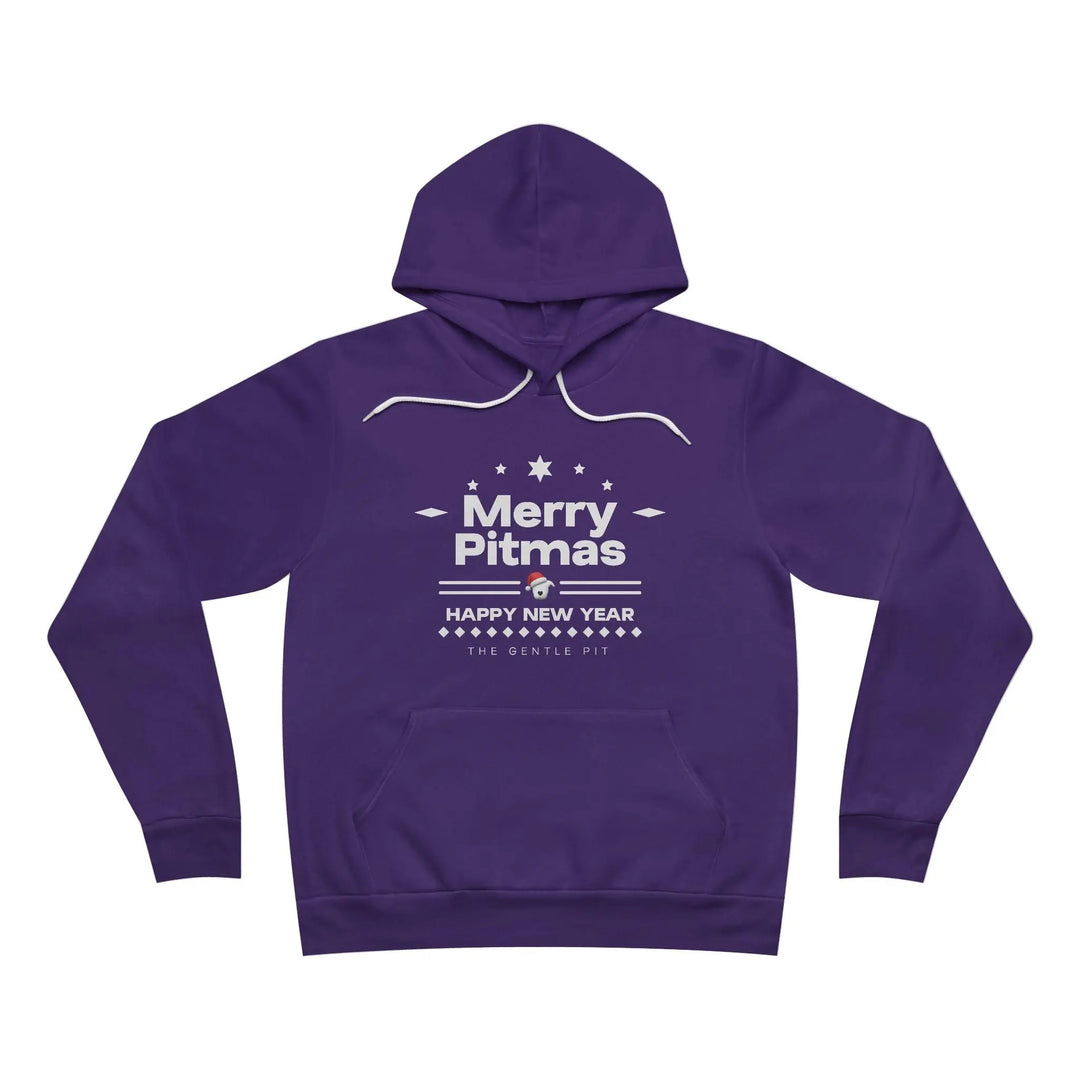 Merry Pitmas V5 Sponge Fleece Pullover Hoodie Printify