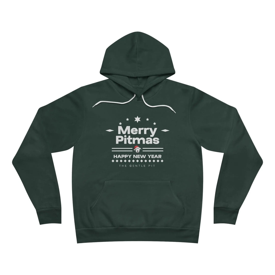Merry Pitmas V5 Sponge Fleece Pullover Hoodie Printify