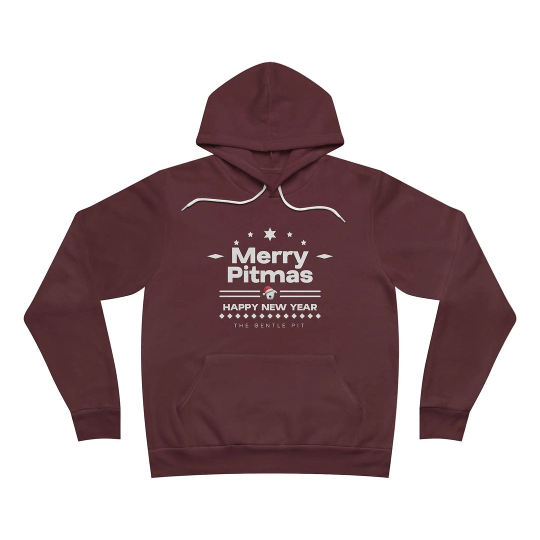 Merry Pitmas V5 Sponge Fleece Pullover Hoodie Printify