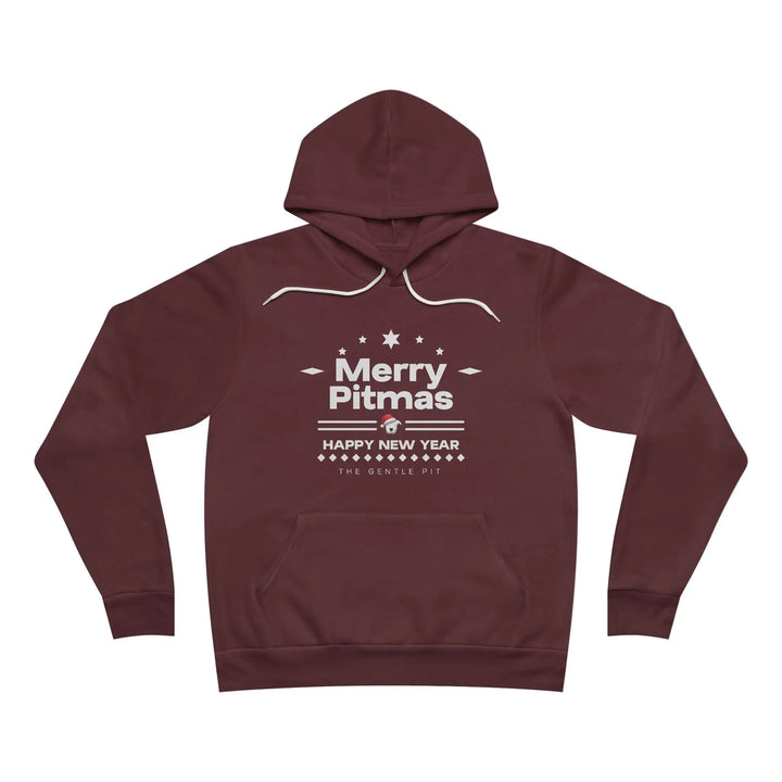 Merry Pitmas V5 Sponge Fleece Pullover Hoodie Printify