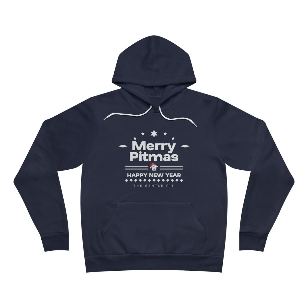 Merry Pitmas V5 Sponge Fleece Pullover Hoodie Printify